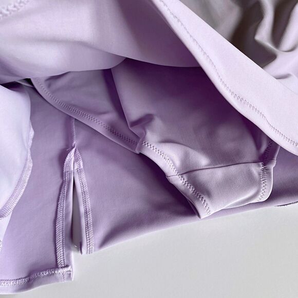 NWT Lavender Swim Dress L Year-Round Swimming High Coverage Swimsuit One-Piece - Picture 8 of 9